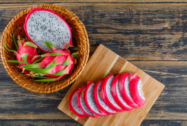 Dragon fruit highlighting fiber health benefits